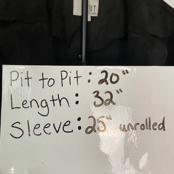 KUT FROM THE KLOTH Faye Faux Suede Open Jacket Black Womens Size Medium - Picture 11 of 11